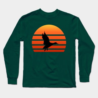 Duck and Retro Sunset Long Sleeve T-Shirt